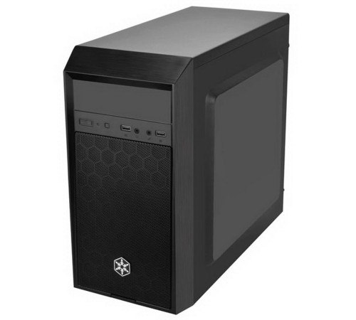 SST-PS16B Precision Mini Tower Micro ATX Computer Case, quiet, black