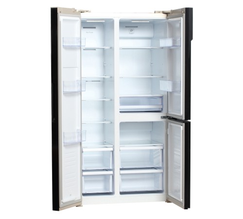 Холодильник Hyundai CS6073FV шампань стекло (трехкамерный)