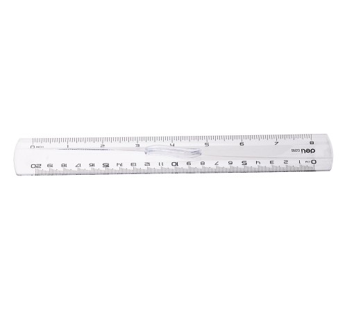 Линейка Deli EG01612 пластик дл.20см прозрачный с держателем европодвес Линейка Deli EG01612 пластик дл.20см прозрачный с держателем европодвес