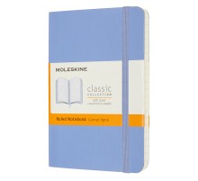 Блокнот Moleskine CLASSIC SOFT QP611B42 Pocket 90x140мм 192стр. линейка мягкая обложка голубая гортензия
