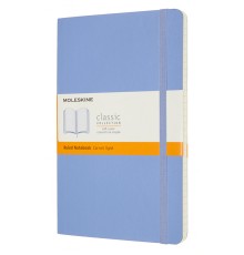 Блокнот Moleskine CLASSIC SOFT QP616B42 Large 130х210мм 192стр. линейка мягкая обложка голубая гортензия