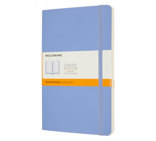 Блокнот Moleskine CLASSIC SOFT QP616B42 Large 130х210мм 192стр. линейка мягкая обложка голубая гортензия Блокнот Moleskine CLASSIC SOFT QP616B42 Large 130х210мм 192стр. линейка мягкая обложка голубая гортензия
