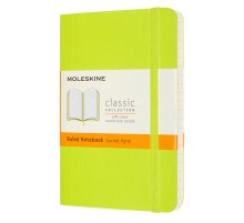 Блокнот Moleskine CLASSIC SOFT QP611C2 Pocket 90x140мм PU 192стр. линейка мягкая обложка лайм