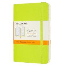 Блокнот Moleskine CLASSIC SOFT QP611C2 Pocket 90x140мм PU 192стр. линейка мягкая обложка лайм