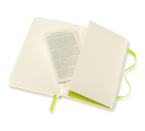 Блокнот Moleskine CLASSIC SOFT QP611C2 Pocket 90x140мм PU 192стр. линейка мягкая обложка лайм