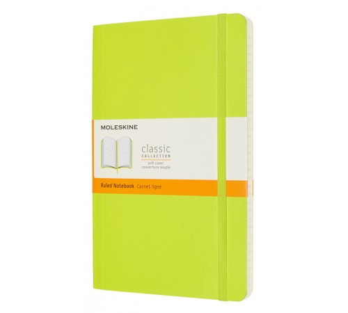 Блокнот Moleskine CLASSIC SOFT QP616C2 Large 130х210мм 192стр. линейка мягкая обложка лайм Блокнот Moleskine CLASSIC SOFT QP616C2 Large 130х210мм 192стр. линейка мягкая обложка лайм