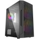 Корпус Powercase Mistral Micro Z3B Mesh LED, Tempered Glass, 2x 140mm + 1х 120mm 5-color fan, чёрный, mATX  (CMIMZB-L3) (202599)