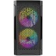 Корпус Powercase Mistral Micro Z3B Mesh LED, Tempered Glass, 2x 140mm + 1х 120mm 5-color fan, чёрный, mATX  (CMIMZB-L3) (202599)