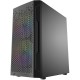 Корпус Powercase Mistral Micro Z3B Mesh LED, Tempered Glass, 2x 140mm + 1х 120mm 5-color fan, чёрный, mATX  (CMIMZB-L3) (202599)