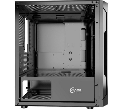 Корпус Powercase Mistral Micro Z3B Mesh LED, Tempered Glass, 2x 140mm + 1х 120mm 5-color fan, чёрный, mATX  (CMIMZB-L3) (202599)