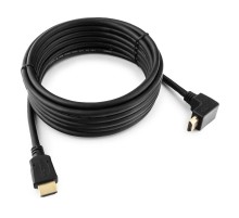Кабель Cablexpert Кабель HDMI Cablexpert CC-HDMI490-15, 4.5м, v1.4, 19M/19M, углов. разъем, черный, позол.разъемы, экран, пакет (066044) {50}
