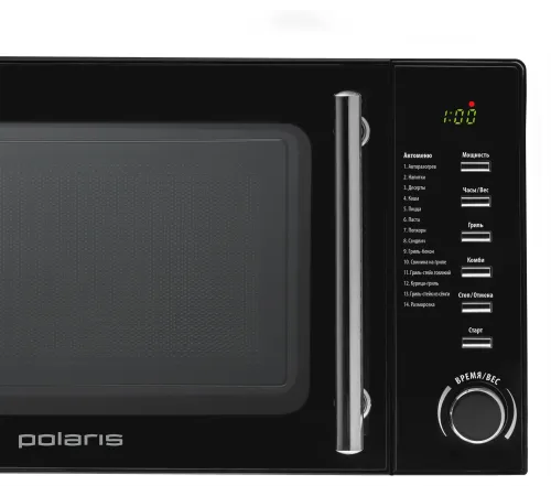 Микроволновая печь Polaris PMO 2002DG RUS черный 20л 700Вт поворотный механизм, кнопки