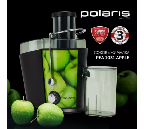 Соковыжималка центробежная Polaris PEA 1031 Apple 1000Вт рез.сок.:550мл. зеленый