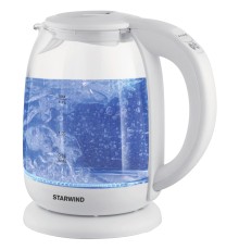 Чайник электрический Starwind SKG4215 1.7л. 2200Вт белый (корпус: стекло)