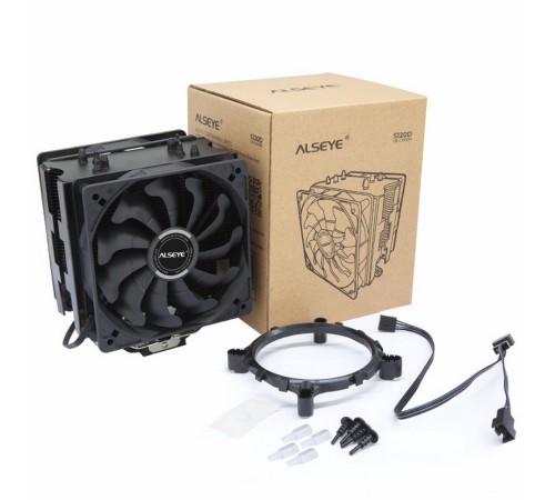 S120D-B Universal, TDP 135W, 2x120FAN, 4 heat pipe, PWM, RTL{20} (874258)