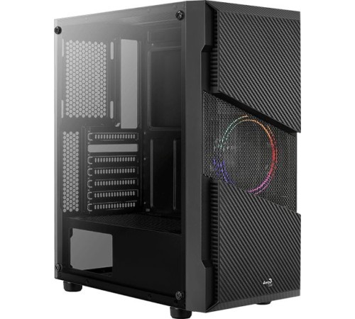 Корпус Aerocool Menace Saturn FRGB-G-BK-v1 черный без БП ATX 7x120mm 2x140mm 2xUSB3.0 audio bott PSU
