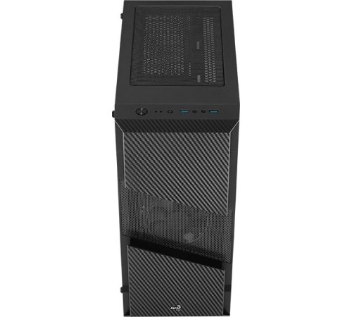 Корпус Aerocool Menace Saturn FRGB-G-BK-v1 черный без БП ATX 7x120mm 2x140mm 2xUSB3.0 audio bott PSU