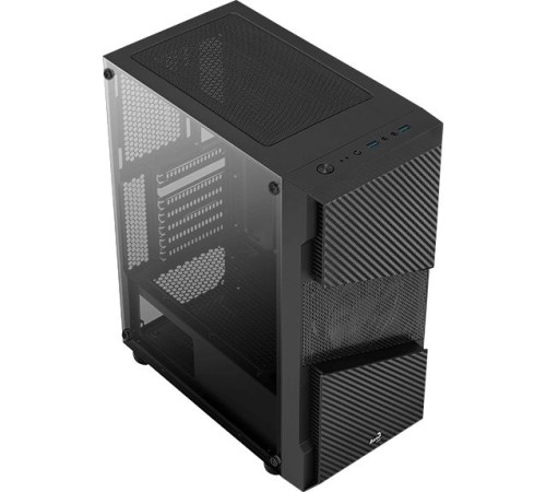 Корпус Aerocool Menace Saturn FRGB-G-BK-v1 черный без БП ATX 7x120mm 2x140mm 2xUSB3.0 audio bott PSU