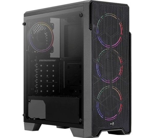 Корпус Aerocool Ore Saturn FRGB-G-BK-v1 черный без БП ATX 3x120mm 2xUSB2.0 1xUSB3.0 audio bott PSU