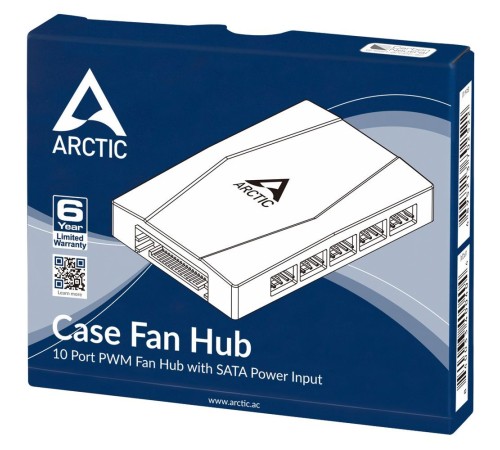 Аксессуары Arctic Cooling Хаб для 10 вентиляторов корпуса ПК Arctic Case Fan Hub 10 PWM Fan (ACFAN00175A) (702522)