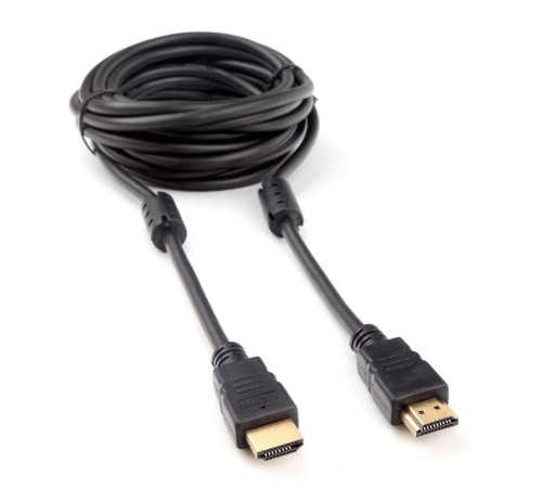 Cablexpert CCF2-HDMI4-15, Кабель HDMI 4,5м, v2.0, 19M/19M, черный, позол.разъемы, экран, 2 ферр кольца, пакет Cablexpert CCF2-HDMI4-15, Кабель HDMI 4,5м, v2.0, 19M/19M, черный, позол.разъемы, экран, 2 ферр кольца, пакет