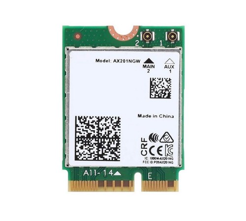 Intel® Wi-Fi 6 AX201, 2230, 2x2 AX+BT, No vPro®,999TD0 (M.2: CNVio2) Intel® Wi-Fi 6 AX201, 2230, 2x2 AX+BT, No vPro®,999TD0 (M.2: CNVio2)
