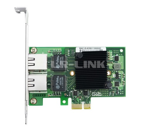 LREC9222HT Ethernet-адаптер LR-LINK 9222HT, Intel I350-AM2, двойной порт RJ45, сетевая карта PCI-Ex1, 10/100/1000 Мбит/с (302472)