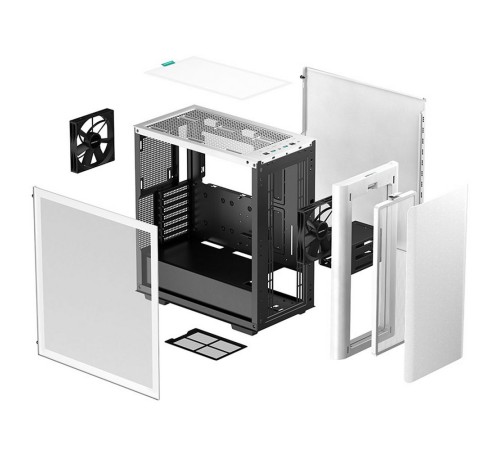 CK500 WH Middle Tower, E-ATX - Mini-ITX, TG White (714859)