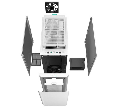 CK500 WH Middle Tower, E-ATX - Mini-ITX, TG White (714859)