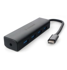 Концентратор USB 3.0 Gembird UHB-C364, 4 порта, Type-C, с доп питанием