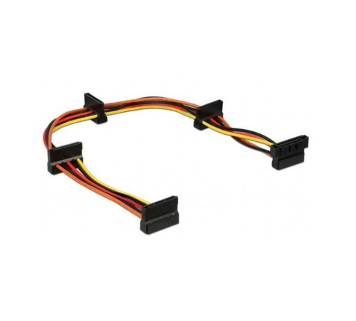 Кабель Cablexpert Кабель питания SATA Cablexpert CC-SATAMF-03 4x15pin(M)/15pin(F), 40см (095563) Кабель Cablexpert Кабель питания SATA Cablexpert CC-SATAMF-03 4x15pin(M)/15pin(F), 40см (095563)