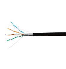 Кабель SkyNet Кабель SkyNet CSP-FTP-4-CU-OUT Premium FTP outdoor 4x2x0,51, медный, FLUKE TEST, кат.5e, однож., 305 м, box, черный (207315)