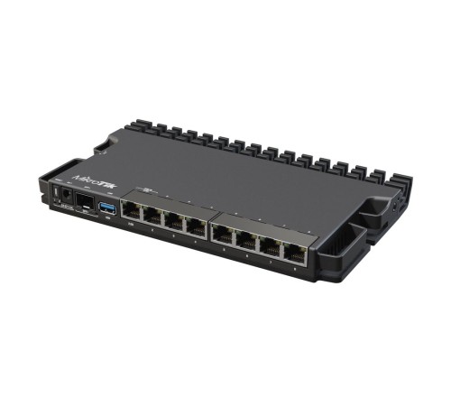 Маршрутизатор MikroTik RouterBORD 5009UG+S+ with Marvell Armada ARMv8 CPU (4-cores, 1.4GHz per core), 1GB of DDR4 RAM, 1GB NAND storage, 1x 2.5Gbit LAN, 7x 1Gbit LAN, 1xSFP+ port, RouterOS L5, metal desktop case, P (RB5009UG+S+IN)