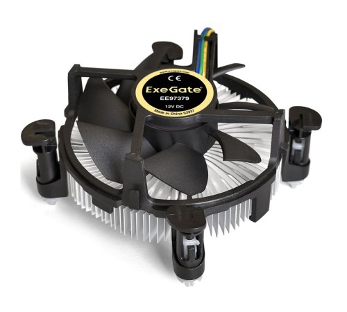 Кулер ExeGate EE97379 (Al, LGA775/1150/1151/1155/1156/1200, TDP 65W, Fan 92mm, 2400RPM, Hydro bearing, 4pin, 23db, 175г, на защелках, с термопастой, Retail box) (116481) Кулер ExeGate EE97379 (Al, LGA775/1150/1151/1155/1156/1200, TDP 65W, Fan 92mm, 2400RPM, Hydro bearing, 4pin, 23db, 175г, на защелках, с термопастой, Retail box) (116481)