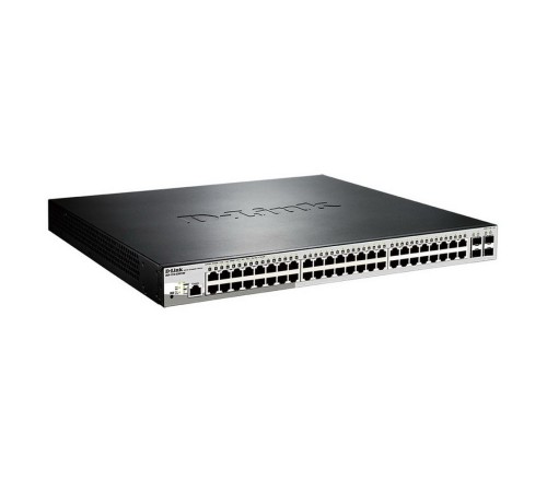 Коммутатор D-Link DGS-1210-52MP/ME/B2A, PROJ L2 Managed Switch with 48 10/100/1000Base-T ports and 4 1000Base-X SFP ports  (8 PoE ports 802.3af/802.3at (30 W), 40 PoE ports 802.3af (15,4 W), PoE Budget 370 W).1 (DGS-1210-52MP/ME/B2A)