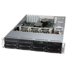 Корпус Supermicro SuperChassis 2U 825BTQC-R1K23LPB/HDD(8)LFF+opt.fix.HDD(2)LFF+opt.HDD(2)SFF/7xLP/2x1200W/ Backplane 8xSATA/SAS (CSE-825BTQC-R1K23LPB)