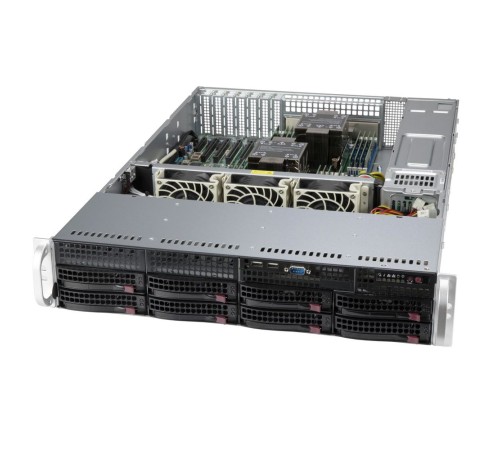 Корпус Supermicro SuperChassis 2U 825BTQC-R1K23LPB/HDD(8)LFF+opt.fix.HDD(2)LFF+opt.HDD(2)SFF/7xLP/2x1200W/ Backplane 8xSATA/SAS (CSE-825BTQC-R1K23LPB)
