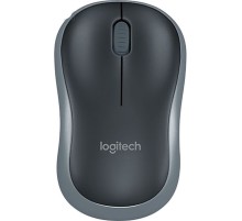 Мышь Logitech M185 серый оптическая (1000dpi) беспроводная USB1.1 для ноутбука (2but)