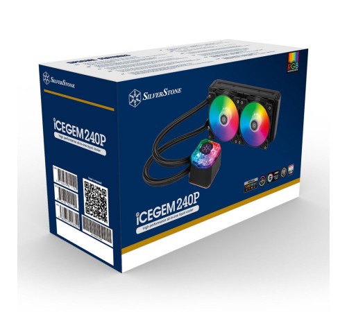 SST-IG240P-ARGB 240mm high-performance ARGB AIO liquid cooler with 2x120mm ARGB fan,Compatible with Intel LGA 115X/1366/1200/2011/2066 and AMD sTRX4/TR4/AM4/AM3/AM2/FM2/FM1 sockets  (811192) {6}