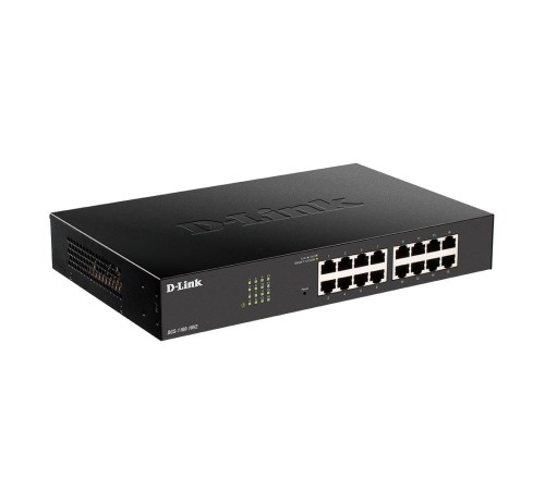 Коммутатор D-Link DGS-1100-16V2/A12, L2 Smart Switch with 16 10/100/1000Base-T ports8K Mac address, 802.3x Flow Control, 802.3ad Link Aggregation, Port Mirroring, 128 of 802.1Q VLAN, VID range (DGS-1100-16V2/A2A)