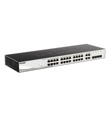 Коммутатор D-Link DGS-1210-28/F3A, L2 Smart Switch with  24 10/100/1000Base-T ports and 4 1000Base-T/SFP combo-ports.8K Mac address, 802.3x Flow Control, 256 of 802.1Q VLAN, VID range 1-4094, 4 IP Interface, 8 (DGS-1210-28/F3A)