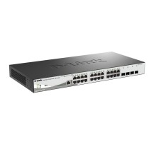 Коммутатор D-Link DGS-1210-28P/ME/B2A, L2 Managed Switch with  24 10/100/1000Base-T ports and 4 1000Base-X SFP ports (24 PoE ports 802.3af/802.3at (30 W), PoE Budget 193 W) (DGS-1210-28P/ME/B2A)