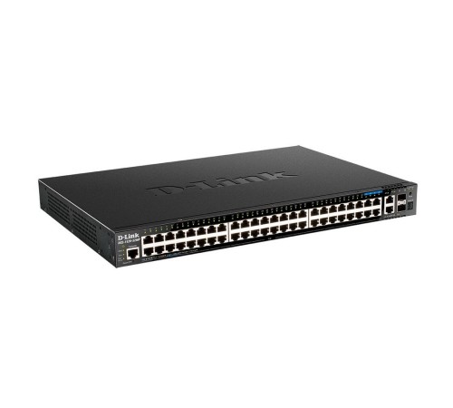 Коммутатор D-Link DGS-1520-52MP/A1A, PROJ Managed L3 Stackable Switch 44x1000Base-T PoE, 4x2.5GBase-T PoE, 2x10GBase-T, 2x10GBase-X SFP+, PoE Budget 370W (740W with DPS-700), CLI, RJ45 Console, RPS (DGS-1520-52MP/A1A)