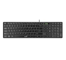 Клавиатура Genius SlimStar 126 Black Only Laser [31310017417] черная, тонкая, программируемая с технологией SmartGenius, 109 клавиш, USB 2.0, кабель 1.4 м (257950)