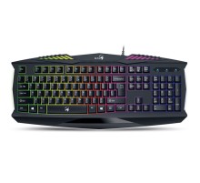 Клавиатура игровая Genius Scorpion K220 [31310475112] черная, 114 клавиш, защита от брызг, подсветка 7 цветов, USB 2.0, кабель 1.5 м (251781)