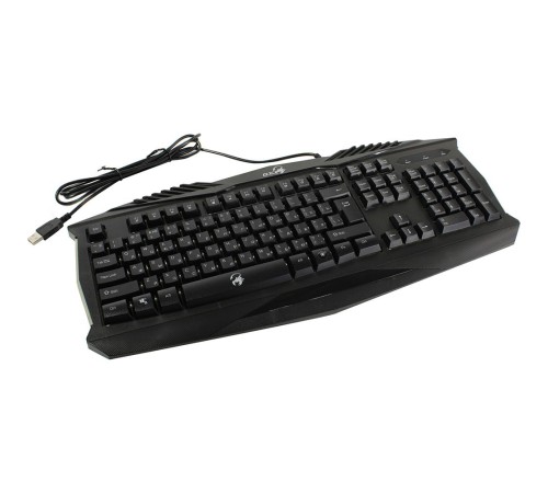 Клавиатура игровая Genius Scorpion K220 [31310475112] черная, 114 клавиш, защита от брызг, подсветка 7 цветов, USB 2.0, кабель 1.5 м (251781)