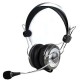Гарнитура Genius HS-04SU, 2х mini jack 3.5mm, микрофон с шумоподавлением, поворачивающиеся чаши наушников, регулятор громкости на проводе