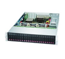 SuperMicro CSE-216BAC4-R1K23LPB 2U, LP, 20x 2.5-inch SAS3/SATA3 HDD/SSD and 4x NVMe/SAS3/SATA3 storage devices, w/o Expander, 2x 1200W