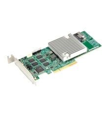Supermicro AOC-S3908L-H8IR-32DD-O 12Gb/s Multi-Port SAS PCIe Gen 4.0 Internal RAID Adapter, 8 internal SAS3 ports (1x SlimSAS x8), Supports up to 32 physical devices,x8 PCIe Gen 4.0,8GB DDR4,Low profi