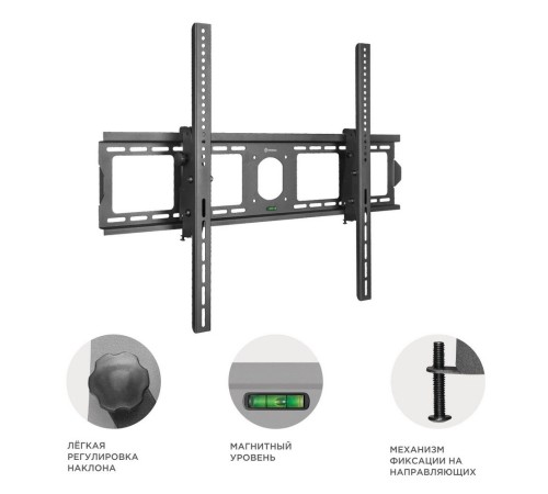 Кронштейн для телевизора Onkron UT4 черный 55"-100" макс.75кг настенный наклон